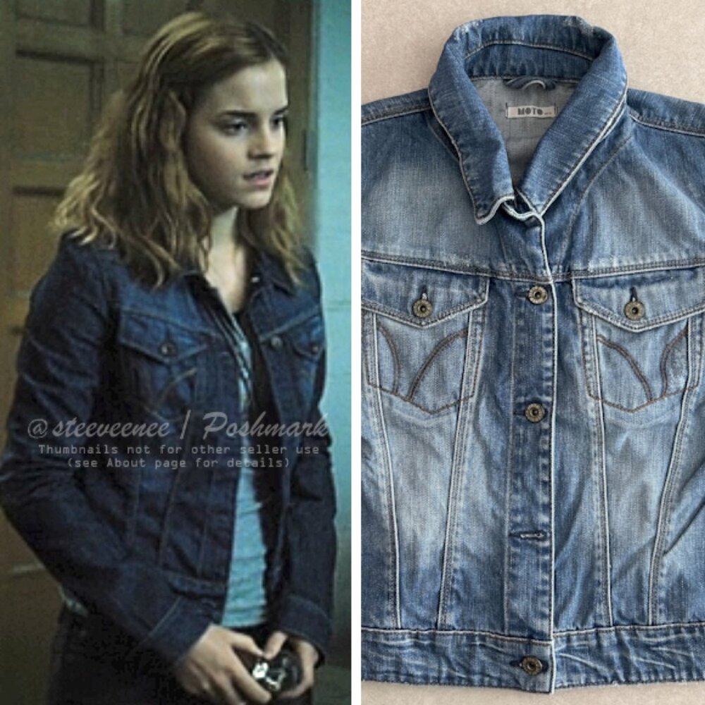 Topshop moto Denim Jacket ALT ASO Hermione Granger - Picture 2 of 11